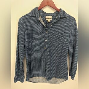 J. Crew boy Navy Polka Dot Shirt